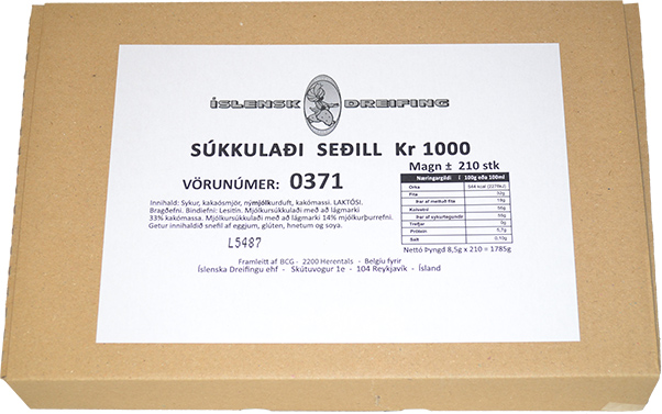 Súkkulaði Seðill  Kr 1000  vörunr. 0371